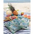 thumbnail image 4 of Outdoor Throw Pillow Cover Sea Life Turtle Seahorse Whale Octopus Waterproof Cushion Covers 2 Pack Underwater World on Wood Pillow Cases Home Decoration for Patio Garden Couch Sofa, 4 of 7
