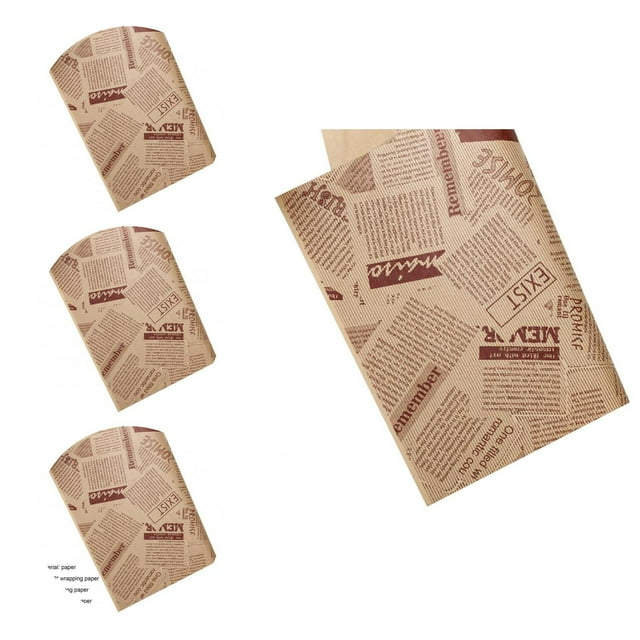 1 Set Sandwich Wrapper Food Grade Waterproof Eye-catching Cake Oil-proof Wrapping Paper Food Basket Liner Kitchen Supplies