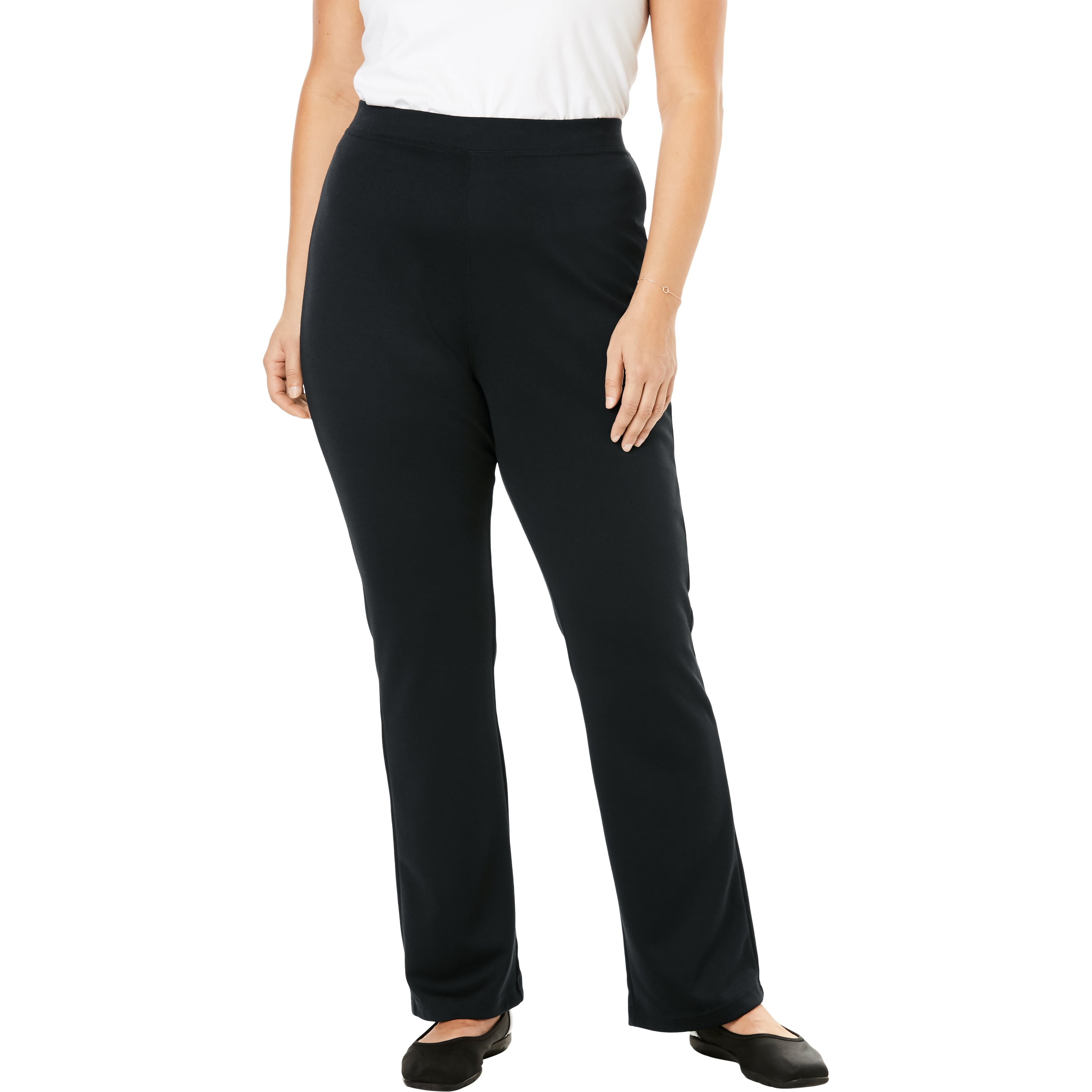 Woman Within - Woman Within Women's Plus Size Bootcut Ponte Stretch ...