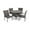 Multibrown, variant on GDF Studio Oliver Outdoor Wicker 5 Piece Dining Set, Multibrown