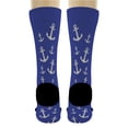 thumbnail image 5 of ThisWear Anchor Gifts Nautical Themed Socks Sailor Clothes Nautical Accessories 2-Pairs Novelty Crew Socks, 5 of 5