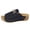 Black, variant on Clearence Women’s Metal Buckle Wedge Heel Fish Mouth Slippers Summer Casual Sandals, Lightweight Platform Shoes with Breathable Straps & Arch Support Design