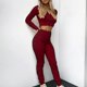 thumbnail image 3 of Mujeres Sexy Casual Cuello en V Sólido Deportes Manga completa Cremallera Pantalones con capucha Traje Fridja hfkajh99924, 3 of 6
