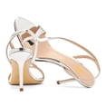 thumbnail image 4 of FSJ Women Graceful Open Toe Stiletto High Heel Sandals Strappy Slingback Slip On Sexy Dance Evening Dress Shoes Size 9 Silver, 4 of 4