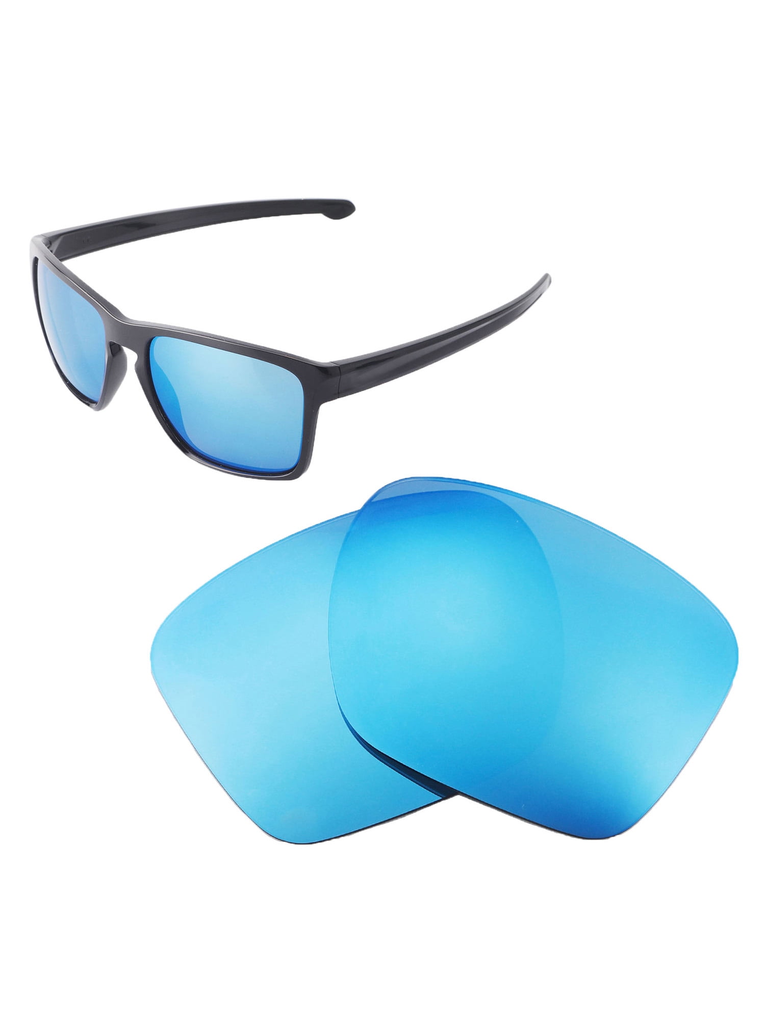 Walleva Ice Blue Polarized Replacement Lenses for Oakley Sliver XL  Sunglasses 