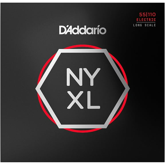 D'Addario NYXL55110 Nickel Wound Bass Guitar Strings, Heavy 55-110, Long Scale