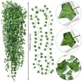 thumbnail image 2 of Solución de pantalla de privacidad, guirnalda de hiedra de tela de seda reutilizable, hojas verdes que no se decoloran para decoración del hogar y telón de fondo de bodas, 78,7 pulgadas de largo cada, 2 of 7