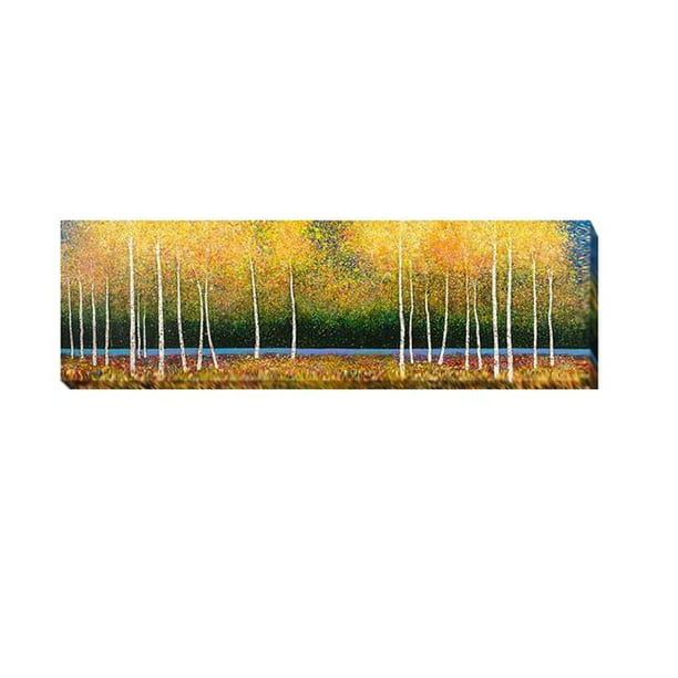 Grove Panorama par Melissa Tombes-Brun Premium Giclée de Toile Enveloppée dans une Galerie d'Art - Prêt à Accrocher & 44; 12 x 39 x 1,5 Po.