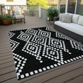 thumbnail image 6 of Addison Rugs Chantille Indoor/Outdoor Transitional Diamonds Black Washable Rectangle Rug, 2'6" x 3'10", 6 of 6