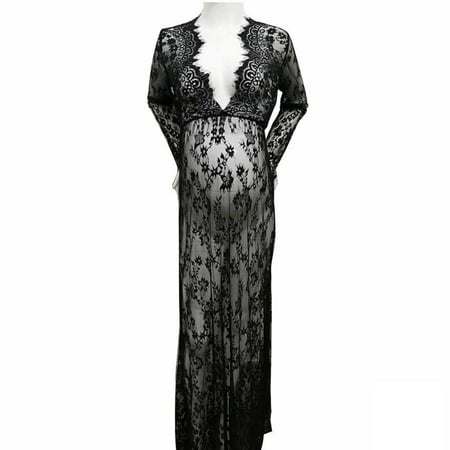 

Woman Girl Lace Flat Shoulder Loose Sexy Photography Gravida Mom Pregnant Maternity Dress Skirt Robe Clothes