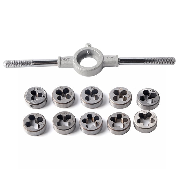 Juego de Troqueles para roscas de Tornillos Machos Ticfox Kit de Corte Externo