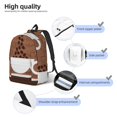 thumbnail image 3 of Lafuoo Coffee Cafe Cup Pattern Canvas Backpack, Zipper Laptop Backpack Travel Bag Sports Bag Unisex-Small, 3 of 5