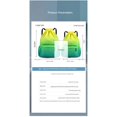 thumbnail image 2 of Bolsa impermeable con cordón, mochila ligera con soporte para botella de agua y bolsillos, cincha deportiva para gimnasio (amarillo verde, pequeña), 2 of 5