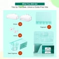 thumbnail image 3 of Vivin Desk Organizer, Small 2 Drawer Unit and Pen Holders, Multi-Purpose Pegboard organizer For Home Office, Mint gree, 3 of 7