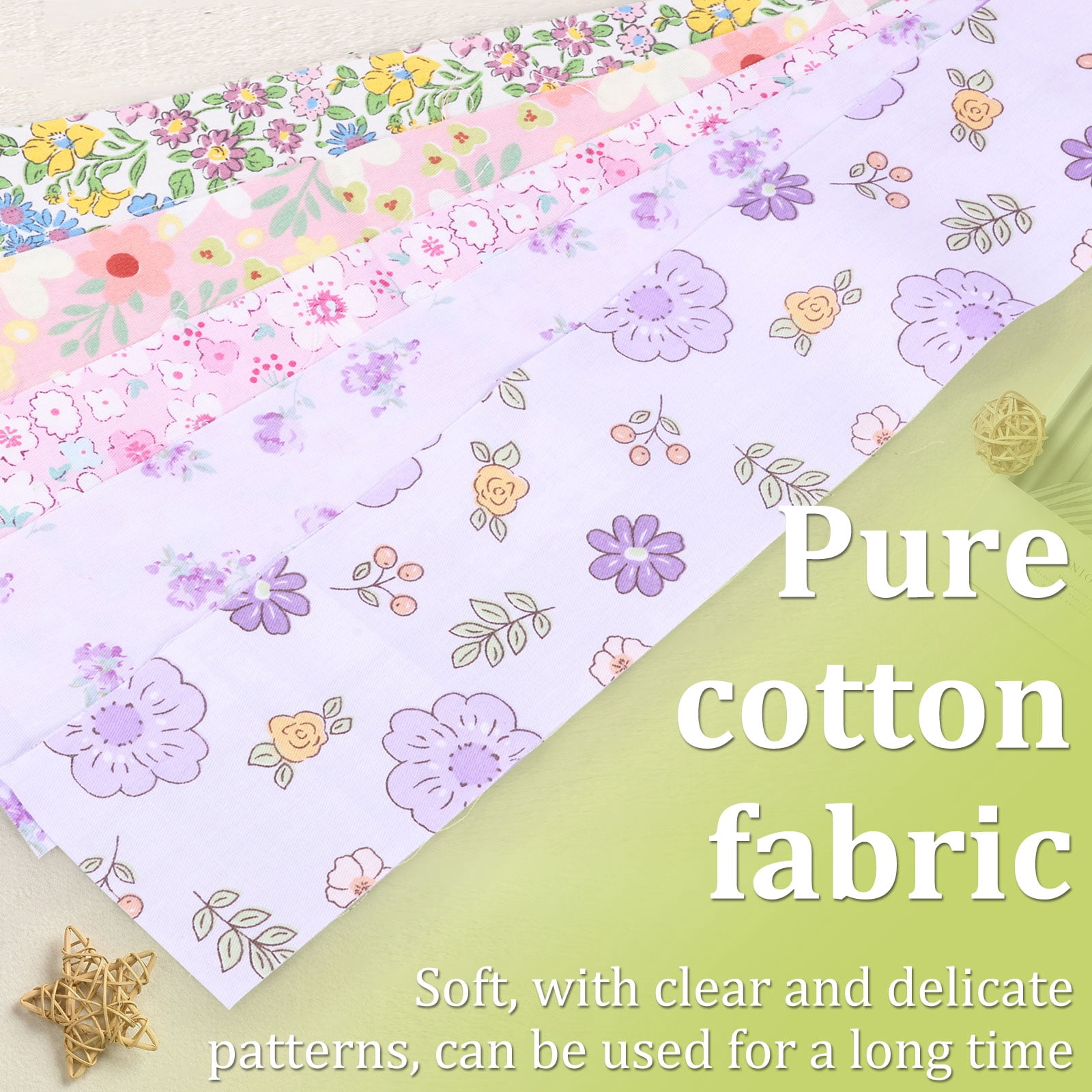 Wekvgz 80Pcs Cotton Quilting Fabric Soft Colorful Printed Sewing Fabric Multipurpose Pre Cut Strips 40 Floral Prints for DIY Handmade Crafting