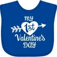 thumbnail image 3 of Inktastic My First Valentine's Day with White Heart and Arrow Boys or Girls Baby Bib, 3 of 4