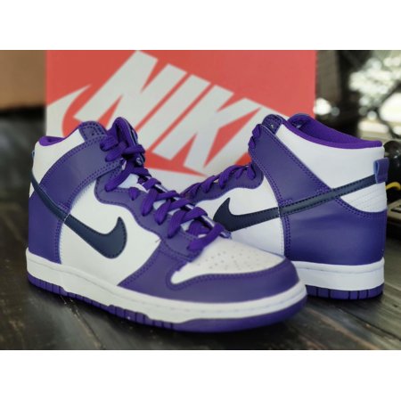 Nike Dunk High GS White/Purple/Black Sneakers DH9751-100 Girl 5y Women 6.5