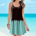 thumbnail image 2 of Robe d'Été Sans Manches pour Femme, Mini Robe de Plage, Bretelles Spaghetti Ajustables, Robe Ample Plissée, Robe Soleil Bohème à Imprimé, 2 of 7