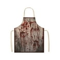 thumbnail image 2 of Halloween Horror Apron, Halloween Cosplay Apron, Spooky Decorative Halloween Apron for Adults, White Polyester Material, Durable Breathable Kitchen Cooking Apron, 2 of 6