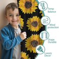 thumbnail image 3 of Blackout Kids Curtains,Black Yellow Sunflower Pattern Childrens Insulated Curtains Set Of 2,Bedroom Essentials,Toddler Room Decor 42"x63", 3 of 5
