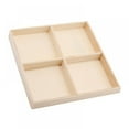 thumbnail image 4 of Norbi Ornaments Wood Tray 4 Grids Wooden Storage Organizer Box Small Wood Drawer Organizer Boxes Jewelry Tray, Display Trays for Christmas Decorations Handmade Wood Chips DIY Accessories, 4 of 7