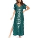 thumbnail image 1 of Traje de baño de bikini de manga corta con bordado para mujer, vestido de playa con abertura lateral, 1 of 2