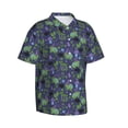thumbnail image 2 of Daiia Magic Toads in Hats Hawaiian Shirt for Men Gentle Cotton Regular Short Sleeve Casual-3X-Large, 2 of 9
