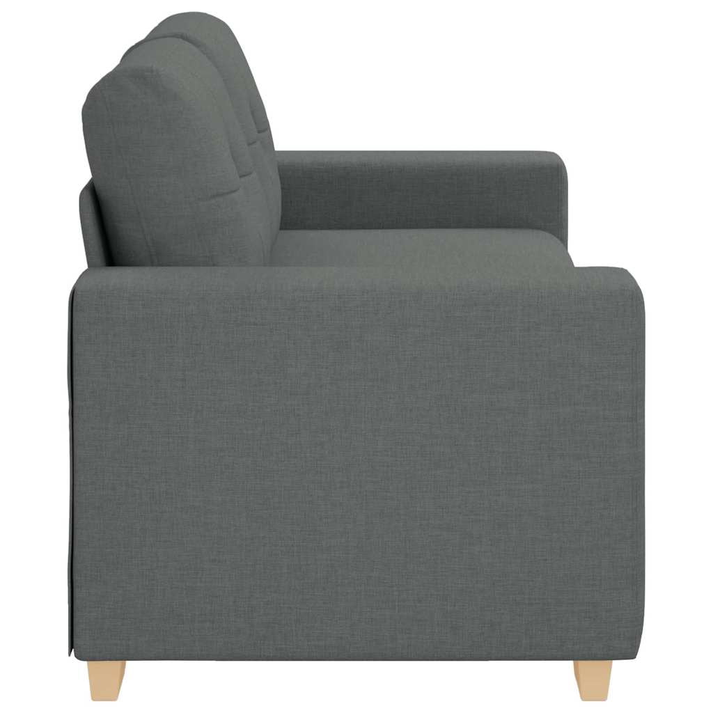 vidaXL Loveseat Sofa Dark Gray 55.1" Fabric