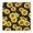 Black Sunflower Green, variant on Black Geometric Sunflower Pattern Square Fitted Tablecloth with Elastic Edge,Square Table Cover,Washable Elastic Table Cover for Home Kitchen Party Decor 34"x34"