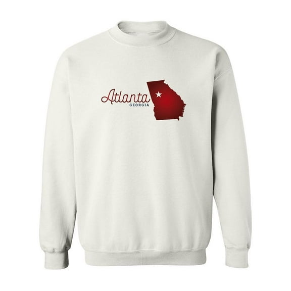 Georgia State Map Sketch Sweatshirt Men -Image by Shutterstock, Male XX-Large