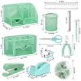 thumbnail image 2 of Set de organizadores y accesorios de escritorio Froidesente Green 17 en 1, 2 of 9