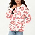 thumbnail image 6 of Abcomgle Girls Leopard Print Zip Up Hoodie 7-16 Fleece Full-Zip School Jacket for Girls Cute Teen Girls Sweatshirt Trendy Fall Hooded Hoodies for Teen Girls with Pockets, 6 of 7
