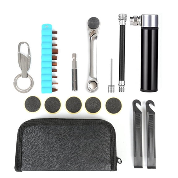 HOT Bicycle Repair Tools Ratchet Socket Wrench Tire Pry Pump Multi-Function Tool Kit Accessories