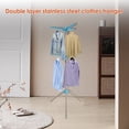 thumbnail image 3 of Grusce 1 Layer Clothes Drying Rack with Rotating Clothes Rail Stainless Steel Laundry Drying Rack Foldable Space Saving Laundry Drying Stand Portable Laundry Air Dryer for 54/27 Pieces of Clothes, 3 of 5