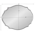 thumbnail image 6 of Kate and Laurel Leanna Modern Scalloped Wall Mirror, 18 x 24, Silver, Glam Oval Mirror for Wall, 6 of 8