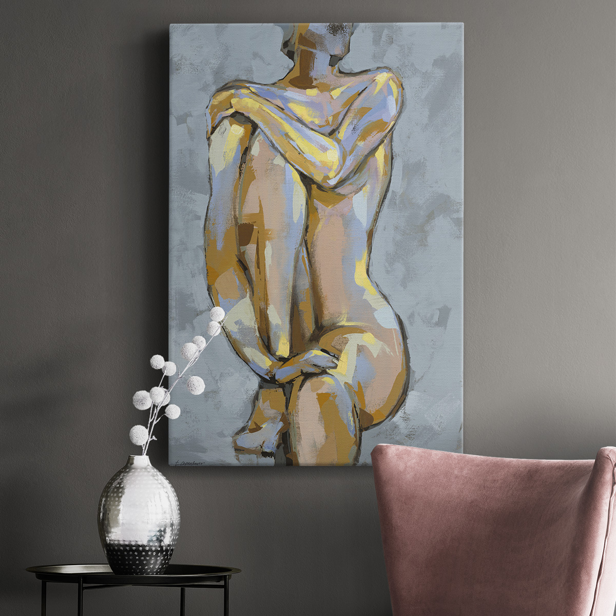 Grey Maiden I Premium Gallery Wrapped Canvas - Ready to Hang