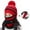 Red-4PCS, variant on 4PCS Womens Winter Warm Knit Beanie Hat Touchscreen Gloves Scarf Mask Set with Fleece Lined Skull Caps Neck Scarves