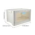 thumbnail image 2 of WRISTBIQUE Stackable Storage Crates Plastic White 1Pack for Office Use, 2 of 7