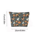 thumbnail image 2 of Halloween Zipper Cosmetic Bag, Multi Patterns Spooky Makeup Pouch, Reusable Canvas Travel Storage Bag for Toiletries, Accessories, Vanity Organizer, 2 of 7