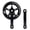 Black, variant on NFTIGB 48T Bicycle Crankset Hollow Integrated Chainring Crank Arm Set Aluminum Alloy Square Hole Single Speed Chainring Crankset for Fixed Gear Cycling Models, Silver (11.02 in / 28 cm)