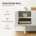 thumbnail image 3 of Tina's Home 3-Door Sideboard Storage Cabinet – Mid Century Modern Buffet Cabinet with Adjustable Shelves for Dining Room, Living Room & Entryway, 3 of 9