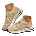 thumbnail image 3 of YLYL Women's Sneakers Casual Slip-On Lace-Up Hollow Out Crochet Lightweight Breathable Comfortable Walking Shoes, 3 of 9
