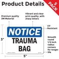 thumbnail image 2 of Trauma Bag OSHA Notice Vinyl Decal Label 5 Inch x 3.5 Inch - 5 Pack, 2 of 6