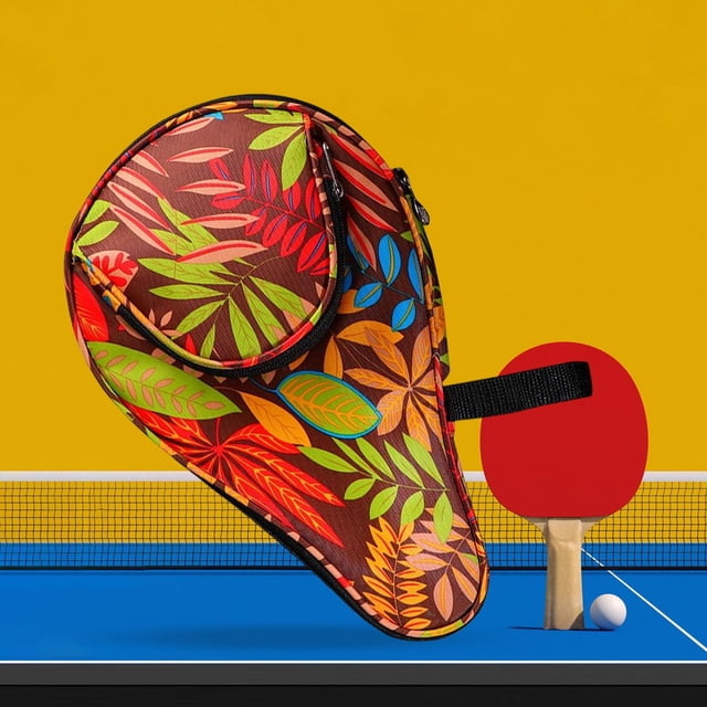 Funda para bate de mesa DYNWAVEMX resistente al desgaste ligera tela Oxford pala calabaza roja