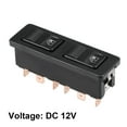 thumbnail image 3 of 10  Pins Car Window Switch Dual Button Car Control Master Rocker Switch Momentary, DC 12V, 3 of 5