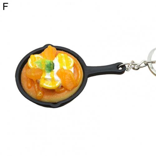 LLavero de PVC con diseño de comida, accesorio con diseño de comida simulada, mochila de postre, hebilla de decoración con cremallera