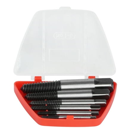 

6-Piece Screw Extractor for Stripped Threads Precision Fin Pitched Design Effortless Bolt Removal Set