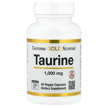 California Gold Nutrition Taurine, 1,000 mg, 60 Veggie Capsules