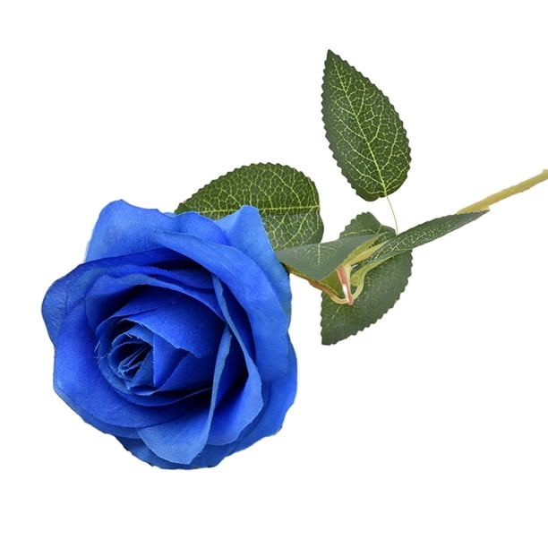 Flor de rosa artificial realista, rama de flor de seda falsa para el hogar, la oficina, la boda, la mesa de centro, jarrón DIY, decoración de flores artificiales