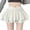 White, variant on WRKEKC Mini Skirts for Women, Summer Skirts for Women, Women's Summer Casual Solid Color Tiered Elastic High Waist Pleated Cake Skirt